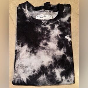 Abercrombie Kids Black & White Tye-Die Lightweight Sweater Sz 11/12